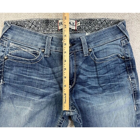 Ariat REAL Jeans Women's 30 Straight Stretch Western Embroidered Pockets Denim - Picture 8 of 11